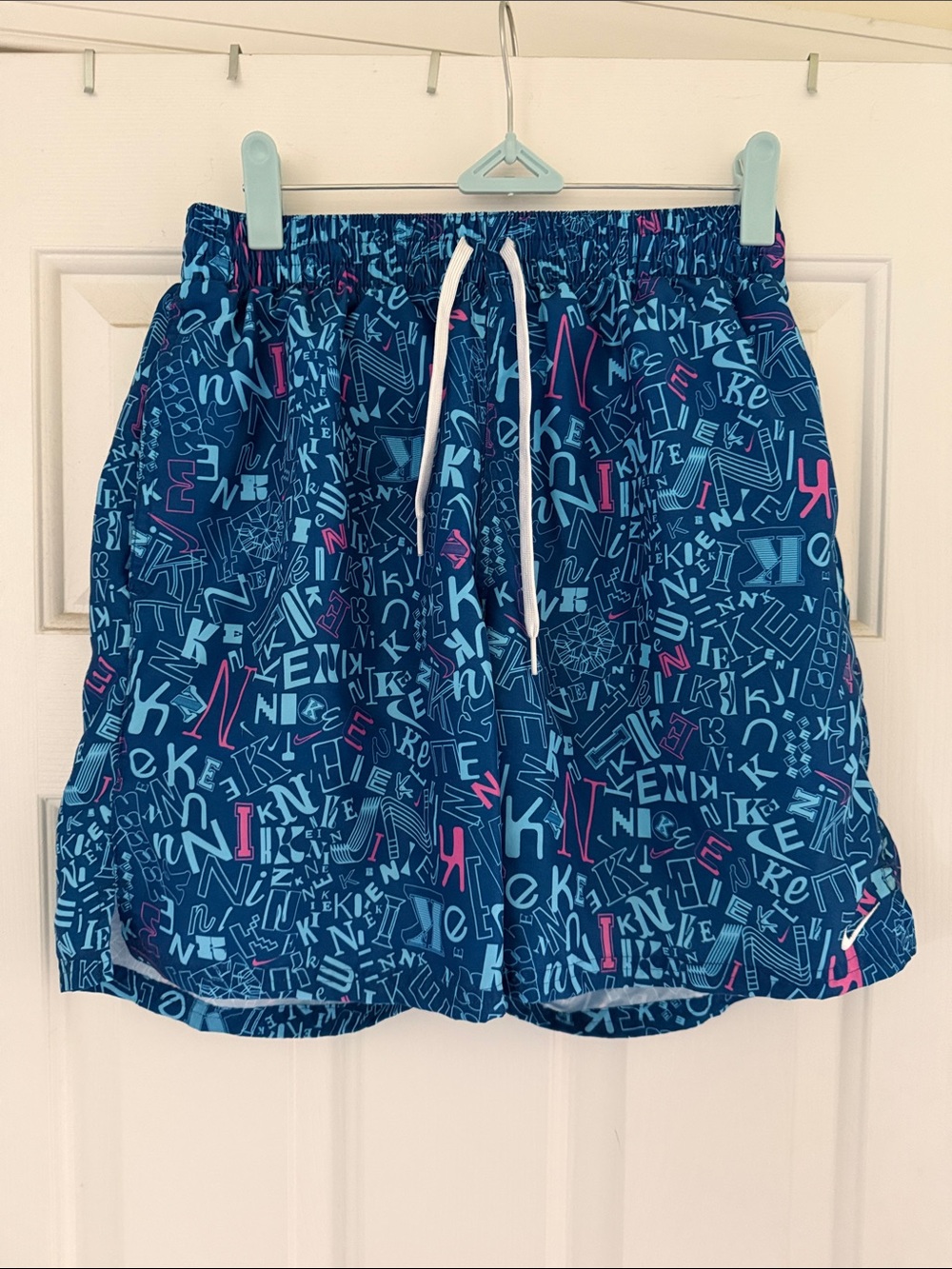Nike Navy Blue Graphic Drawstring Mini Skirt